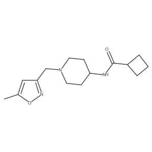 N-{1-[(5-methyl-1,2-oxazol-3-yl)methyl]piperidin-4-yl}cyclobutanecarboxamide Structure
