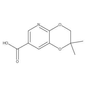 2,2-Dimethyl-2,3-dihydro-[1,4]dioxino[2,3-b]pyridine-7-carboxylic acid Structure