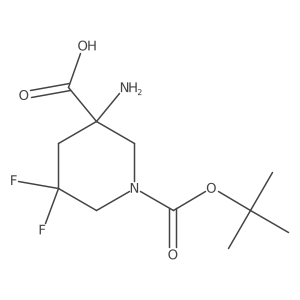3-Amino-1-tert-butoxycarbonyl-5,5-difluoro-piperidine-3-carboxylic acid Structure