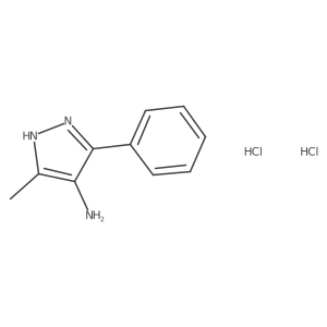 3-methyl-5-phenyl-1H-pyrazol-4-amine dihydrochloride Structure