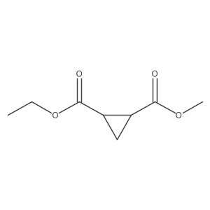 Ethyl methyl (1R,2R)-cyclopropane-1,2-dicarboxylate结构式