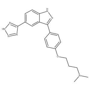 N,N-Dimethyl-3-[4-[5-(2H-tetrazol-5-yl)-1H-indazol-3-yl]phenoxy]-1-propanamine Structure
