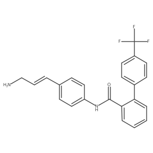 N-[4-[(1E)-3-amino-1-propenyl]phenyl]-4'-(trifluoromethyl)-[1,1'-biphenyl]-2-carboxamide结构式