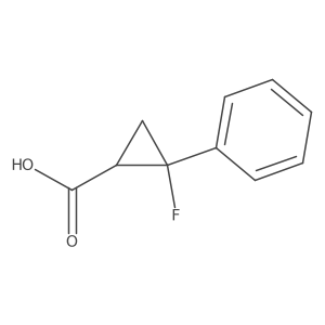 (1S,2S)-2-fluoro-2-phenylcyclopropane-1-carboxylic acid Structure