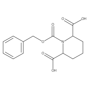 (2R,6S)-1-[(benzyloxy)carbonyl]-2,6-piperidinedicarboxylic acid结构式