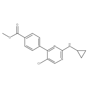 Methyl 4-(5-chloro-2-(cyclopropylamino)pyrimidin-4-yl)benzoate Structure