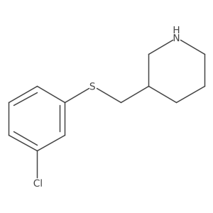 3-[[(3-Chlorophenyl)thio]methyl]piperidine Structure