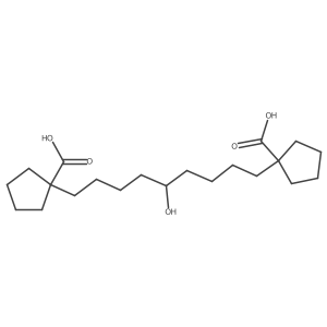 1-[9-(1-Carboxycyclopentyl)-5-hydroxynonyl]-1-cyclo-pentanecarboxylic acid结构式