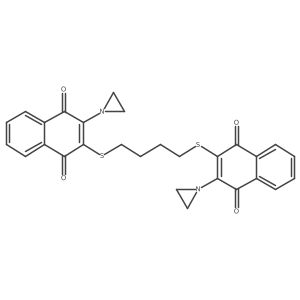 1,4-Naphthalenedione, 2,2a(2)-[1,4-butanediylbis(thio)]bis[3-(1-aziridinyl)-结构式