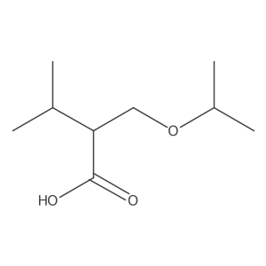 3-Methyl-2-[(propan-2-yloxy)methyl]butanoic acid Structure