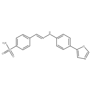 4-[[2-[4-(5-Oxazolyl)phenyl]hydrazinylidene]methyl]benzenesulfonamide Structure