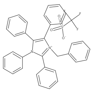 1-Benzyl-2,3,4,5-tetraphenyl-1H-imidazol-3-ium trifluoromethanesulfonate Structure