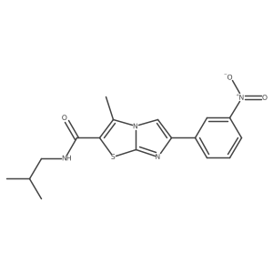 N-isobutyl-3-methyl-6-(3-nitrophenyl)imidazo[2,1-b]thiazole-2-carboxamide Structure