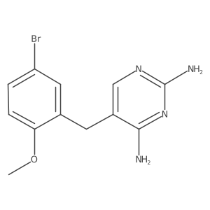 24NH2-5(5-BR-2-Meo-benzyl)pyrimidine结构式