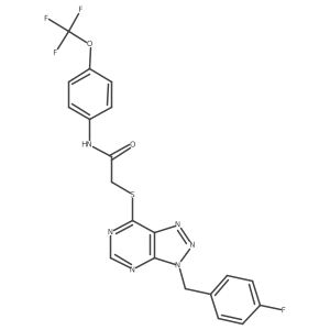 2-((3-(4-fluorobenzyl)-3H-[1,2,3]triazolo[4,5-d]pyrimidin-7-yl)thio)-N-(4-(trifluoromethoxy)phenyl)acetamide Structure