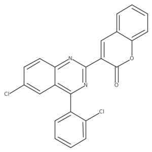 3-[6-Chloro-4-(2-chlorophenyl)quinazolin-2-yl]chromen-2-one结构式