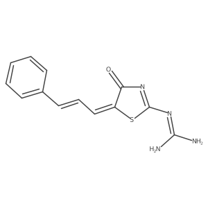 N-[4-oxo-5-[(Z,2E)-3-phenyl-2-propenylidene]-1,3-thiazol-2(4H)-yl]guanidine结构式