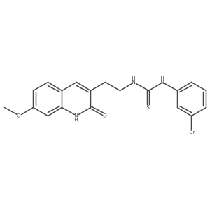 1-(3-Bromophenyl)-3-(2-(7-methoxy-2-oxo-1,2-dihydroquinolin-3-yl)ethyl)thiourea Structure