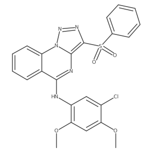 N-(5-chloro-2,4-dimethoxyphenyl)-3-(phenylsulfonyl)[1,2,3]triazolo[1,5-a]quinazolin-5-amine Structure