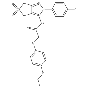 N-(2-(4-chlorophenyl)-5,5-dioxido-4,6-dihydro-2H-thieno[3,4-c]pyrazol-3-yl)-2-(4-ethoxyphenoxy)acetamide Structure