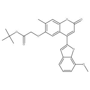 tert-butyl 2-((4-(7-methoxybenzofuran-2-yl)-7-methyl-2-oxo-2H-chromen-6-yl)oxy)acetate结构式