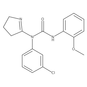 1-(3-chlorophenyl)-1-(3,4-dihydro-2H-pyrrol-5-yl)-3-(2-methoxyphenyl)urea Structure