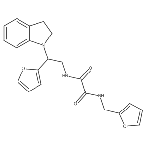N1-(2-(furan-2-yl)-2-(indolin-1-yl)ethyl)-N2-(furan-2-ylmethyl)oxalamide Structure