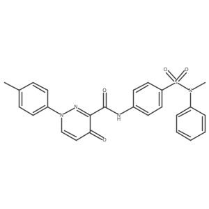1-(4-methylphenyl)-N-{4-[methyl(phenyl)sulfamoyl]phenyl}-4-oxo-1,4-dihydropyridazine-3-carboxamide Structure