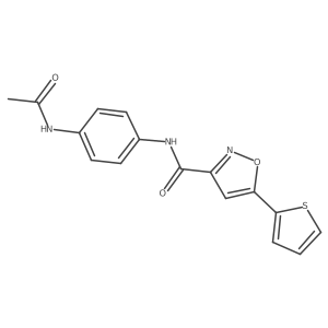 N-(4-acetamidophenyl)-5-(thiophen-2-yl)-1,2-oxazole-3-carboxamide Structure