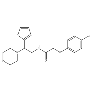 2-(4-chlorophenoxy)-N-(2-morpholino-2-(thiophen-2-yl)ethyl)acetamide结构式