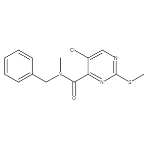 N-benzyl-5-chloro-N-methyl-2-(methylsulfanyl)pyrimidine-4-carboxamide结构式
