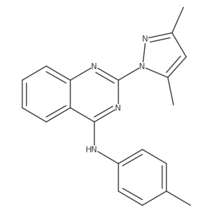 [2-(3,5-Dimethyl-pyrazol-1-yl)-quinazolin-4-yl]-p-tolyl-amine Structure