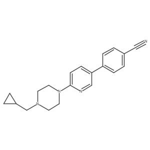 4-(6-(4-Cyclopropylmethylpiperazin-1-yl)-pyridin-3-yl)-benzonitrile结构式