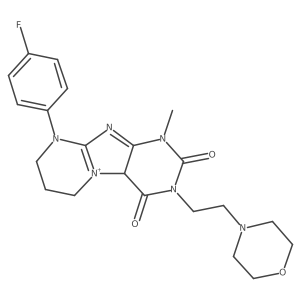9-(4-Fluorophenyl)-1-methyl-3-(2-morpholin-4-ylethyl)-4a,6,7,8-tetrahydropurino[7,8-a]pyrimidin-5-ium-2,4-dione结构式