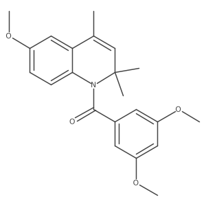 (3,5-dimethoxyphenyl)(6-methoxy-2,2,4-trimethylquinolin-1(2H)-yl)methanone结构式