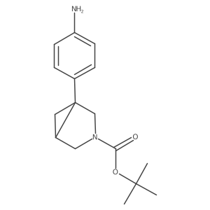 Tert-butyl 1-(4-aminophenyl)-3-azabicyclo[3.1.0]hexane-3-carboxylate结构式