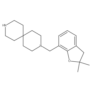 3-[(2,2-Dimethyl-2,3-dihydro-1-benzofuran-7-yl)methyl]-3,9-diazaspiro[5.5]undecane结构式