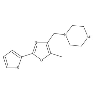 1-{[5-Methyl-2-(thiophen-2-YL)-1,3-oxazol-4-YL]methyl}piperazine Structure