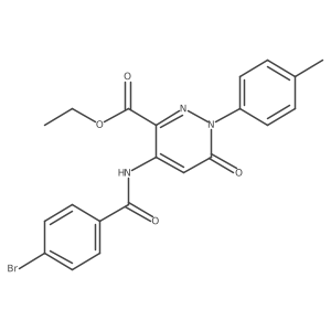Ethyl 4-(4-bromobenzamido)-6-oxo-1-(p-tolyl)-1,6-dihydropyridazine-3-carboxylate Structure