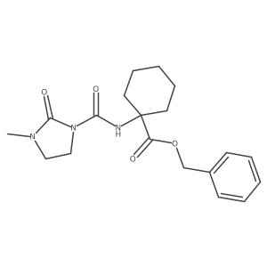 1-[[(3-Methyl-2-oxo-1-imidazolidinyl)carbonyl]amino]cyclohexanecarboxylic acid phenylmethyl ester Structure