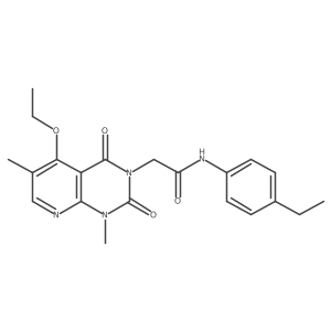 2-{5-ethoxy-1,6-dimethyl-2,4-dioxo-1H,2H,3H,4H-pyrido[2,3-d]pyrimidin-3-yl}-N-(4-ethylphenyl)acetamide Structure