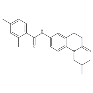 2,4-dimethyl-N-[1-(2-methylpropyl)-2-oxo-1,2,3,4-tetrahydroquinolin-6-yl]benzamide结构式