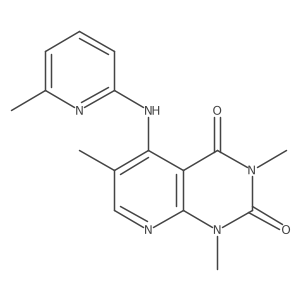 1,3,6-trimethyl-5-((6-methylpyridin-2-yl)amino)pyrido[2,3-d]pyrimidine-2,4(1H,3H)-dione Structure