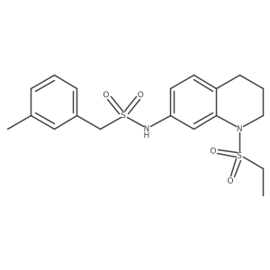 N-(1-(ethylsulfonyl)-1,2,3,4-tetrahydroquinolin-7-yl)-1-(m-tolyl)methanesulfonamide结构式