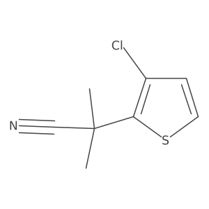 2-(3-Chloro-2-thienyl)-2-methylpropanenitrile Structure