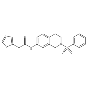 N-(2-(phenylsulfonyl)-1,2,3,4-tetrahydroisoquinolin-7-yl)-2-(thiophen-2-yl)acetamide Structure
