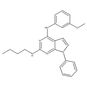 N6-butyl-N4-(3-methoxyphenyl)-1-phenyl-1H-pyrazolo[3,4-d]pyrimidine-4,6-diamine Structure