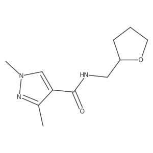 1,3-dimethyl-N-[(oxolan-2-yl)methyl]-1H-pyrazole-4-carboxamide Structure