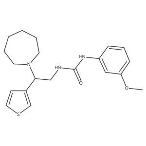 1-(2-(Azepan-1-yl)-2-(thiophen-3-yl)ethyl)-3-(3-methoxyphenyl)urea结构式