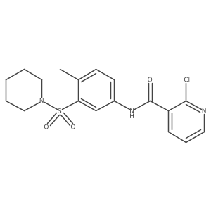 2-chloro-N-[4-methyl-3-(piperidine-1-sulfonyl)phenyl]pyridine-3-carboxamide Structure